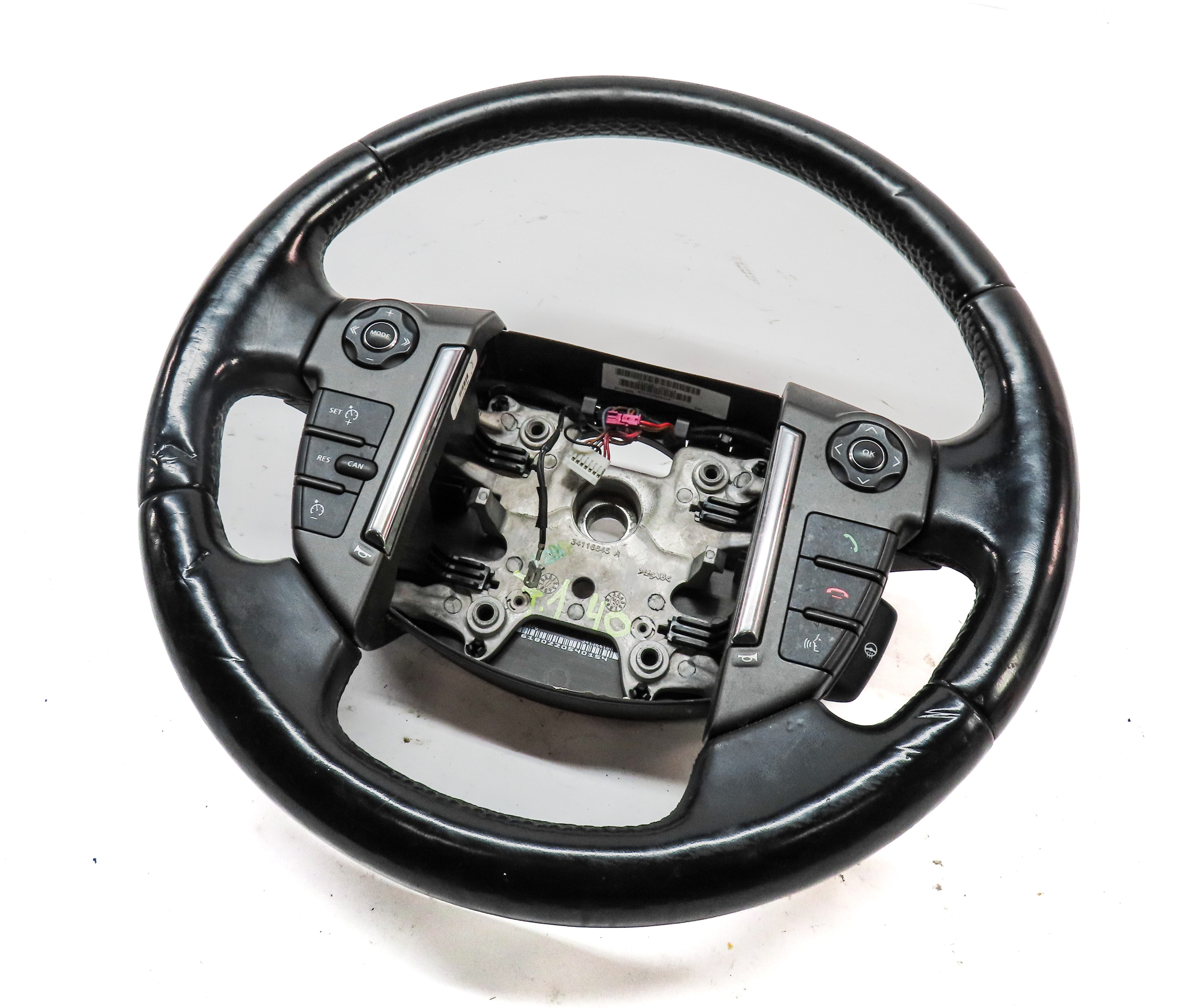 2012-2013 LAND ROVER LR4 HEATED STEERING WHEEL w/ CRUISE CONTROL & PHONE SWITCH — exact item pictured